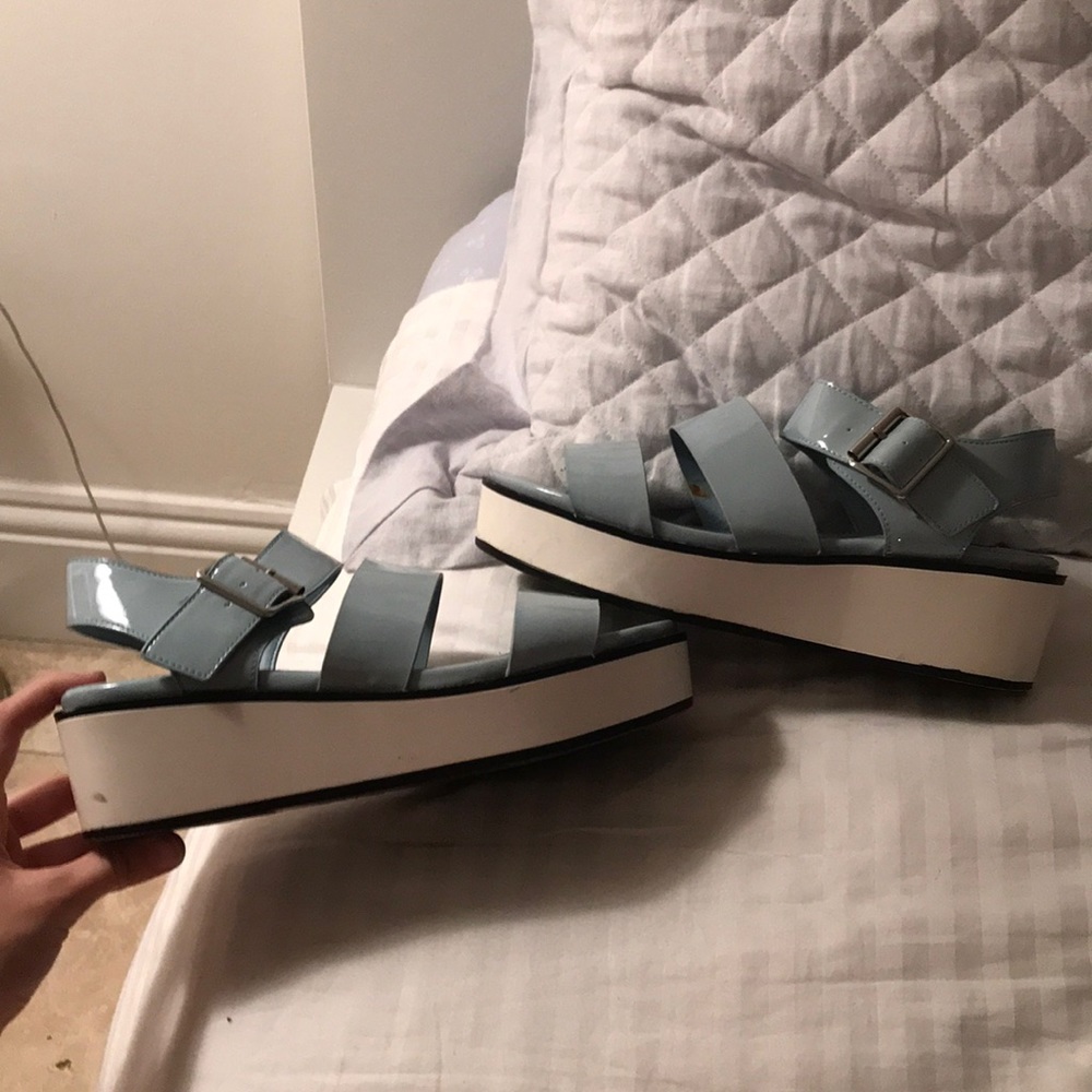 Baby blue shoes